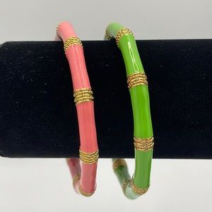 XX Lilly, Lilly Pulitzer 2 Bamboo Inspired Enamel Bracelet